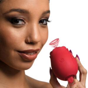 Bloomgasm The Double Tease Rose 10X Sucking & Licking Rose Stimulator - Power Play Studio, LLC