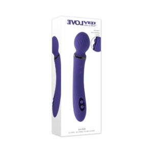 Evolved Shiver double ended quivering wand in purple, main view, Power Play Studio, LLC