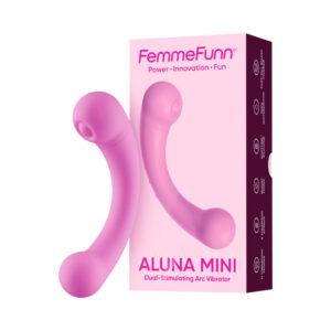 FemmeFunn Aluna Mini Double Ended Vibrator in pink, main view, Power Play Studio, LLC