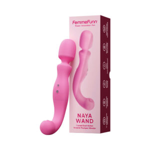 FemmeFunn Naya Wand with Thumping End in pink, main view, Power Play Studio, LLC