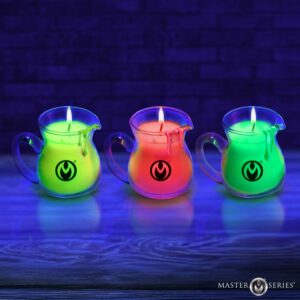 glow pour blacklight reactive drip candle set of 3 - Power Play Studio, LLC