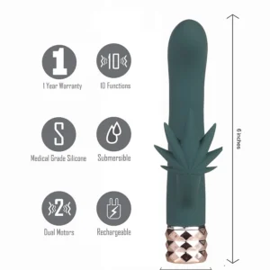 Kusha 10 Function Rechargeable Silicone Cannabis Rabbit - Power Play Studio, LLC