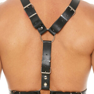 Shots Uomo Men’s Harness w/Metal Bit – Black