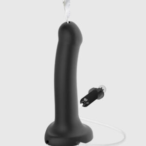 Strap-On-Me Silicone Cum Dildo in black, front view