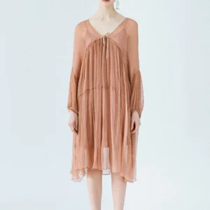 Molifusu | Pale Mauve Silk Fairy Dress