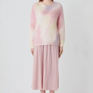 Fangyan | Asrah Pink Mohair Sweater