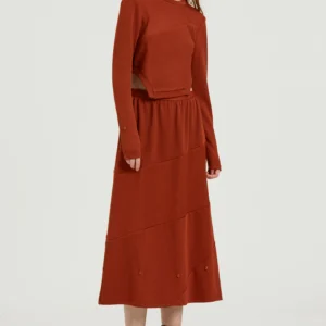 Fussed | Auburn Contrasting Ribbed Skirt