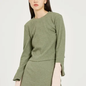 Fussed | Sage Green Asymmetric Top