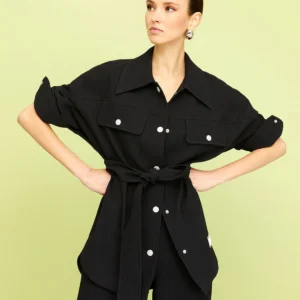 Textured Oversized Jacket