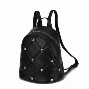 Hayden Quilted Vegan Leather with Studs Women's Backpack - Power Play Studio, LLC