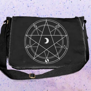 Magic Circle Canvas Messenger Bag - Gothic, Witchy