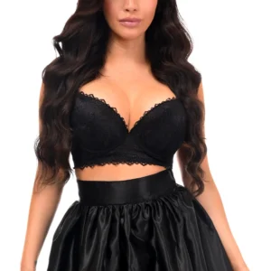 Black Satin Skirt