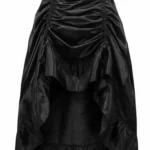 Satin Hi Low Ruched Ruffle Skirt - Power Play Studio, LLC