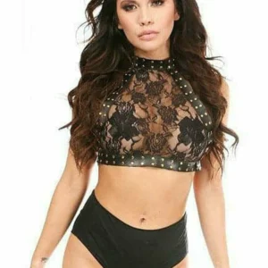 Vegan Leather & Lace Body Harness