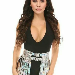 Crackle Holo Fringe Skirt