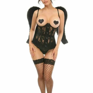 Lavish Sexy Daring Dark Angel Corset Costume - Power Play Studio, LLC