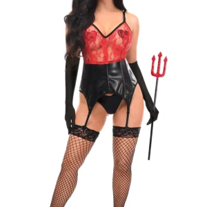 Lavish 4 PC Sexy Devil Lingerie Costume