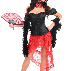 Lavish 6 PC Saloon Girl Corset Costume