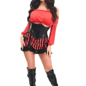 Top Drawer 4 PC Pirate Lady Corset Costume - Power Play Studio, LLC
