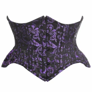 Top Drawer Brocade Double Steel Boned Mini Cincher Corset - Power Play Studio, LLC
