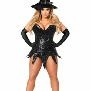 Top Drawer Sequin Witch Corset Dress Costume - Power Play Studio, LLC