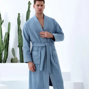 Men's Turkish Cotton Terry Cloth Kimono Robe
