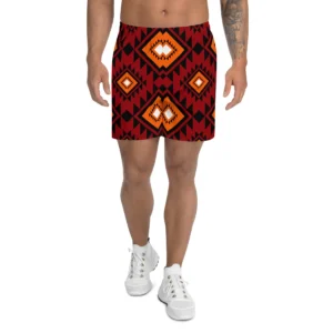 Brown African Print Men's Shorts - Power Play Studio, LLC