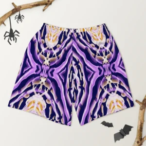 Purple African Print Men's Shorts - Power Play Studio, LLC