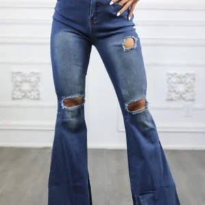 Knee Cut Bell Bottoms