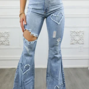Sweetheart High Waisted Bell Bottom Jeans