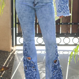 Set The Record Bell Bottom Jeans