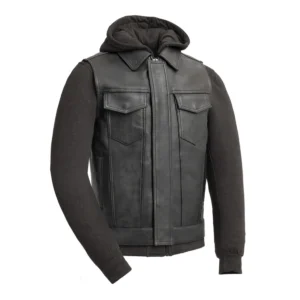 Kent Men's Leather Vest and Hoodie