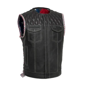 Captain Perforated Men's Leather Vest