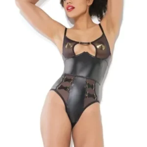Coquette Sheer Crotchless Teddy