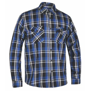 Men's Black And Blue Flannel Shirt