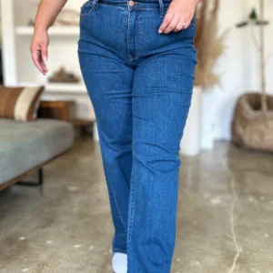 Judy Blue Full Size High Rise Straight Jeans - Power Play Studio, LLC