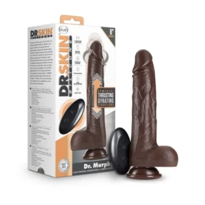 Dr Skin Dr Murphy Dildo Thrusting Chocolate - Power Play Studio, LLC