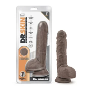 Dr Skin Dr Mason Dildo W/ Suction Chocolate - Power Play Studio, LLC
