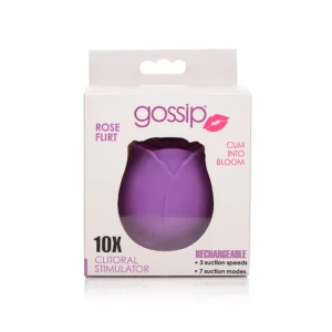 Gossip Rose 10X Silicone Clit Suction Stimulator Violet - Power Play Studio, LLC