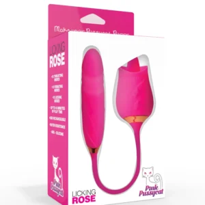 Pink Pussycat Licking Rose - Power Play Studio, LLC