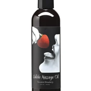 Massage Oil Edible Strawberry 8 Oz