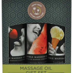 Edible Oil Massage Gift Set Box 3 2oz Bottles