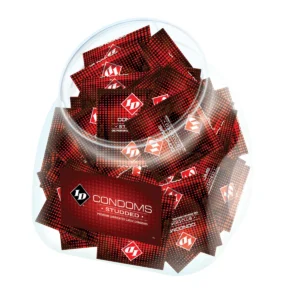 Id Studded Condom Jar 144pcs - Power Play Studio, LLC