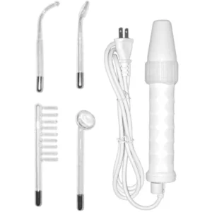 Neon Wand Electrosex Kit White Handle Purple Electrode Us Plug - Power Play Studio, LLC