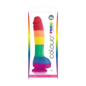 Colours Pride Edition 8in Dildo Rainbow - Power Play Studio, LLC