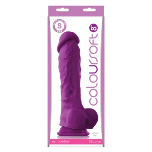Coloursoft 8in Soft Dildo Purple - Power Play Studio, LLC