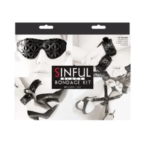 Sinful Bondage Kit Black - Power Play Studio, LLC