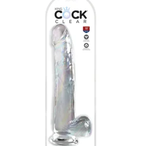 King Cock Clear 11in W/ Balls - Power Play Studio, LLC
