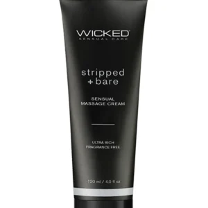 Wicked Massage Cream Stripped + Bare Unscented 4 Oz - Power Play Studio, LLC