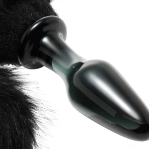 Tailz Midnight Fox Glass Plug W/ Tail - Power Play Studio, LLC